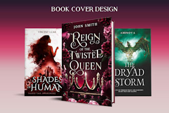 do professional fantasy book cover design, ebook cover, book cover, kdp