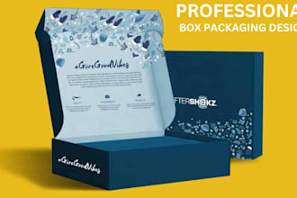 do product packaging design, box design, gift box with mockup
