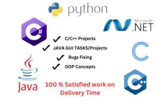 develop data structures and oop projects in java, cpp , c sharp , python