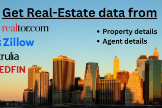 scrape property agent details from zillow realtor etc