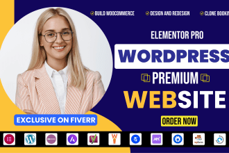 do wordpress website development and design, redesign, build ecommerce website