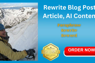 manually rewrite blog posts, articles, ai content
