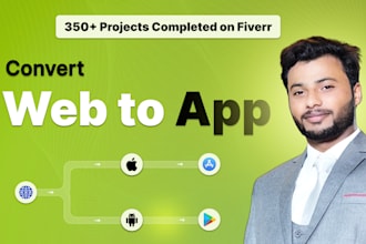 convert web to app, site to webview app and publish apps on stores