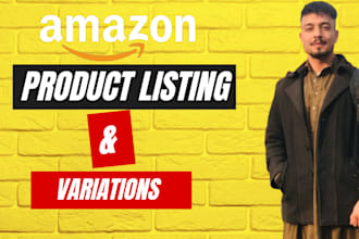 create amazon product listing and variation or fix amazon listing