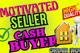 offer motivated seller active cash buyer leads cold calling and skip tracing