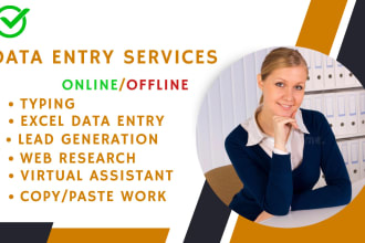 do data entry,  web research form filling  at low cost