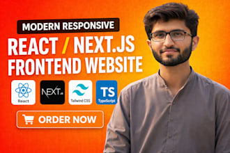 build a modern react or nextjs frontend website