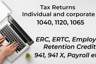prepare and e file usa tax returns 1040 1065 1120 schedule c 5472