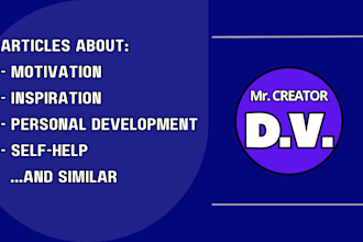write content about motivation, inspiration, self help and self development
