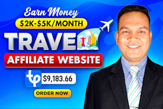 setup travel affiliate website to make money