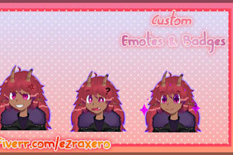 draw chibi emotes custom for twitch youtube or discord