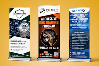design a roll up banner, retractable banner or pull up banner