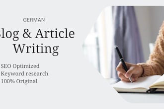 write articels for your blog or website in german
