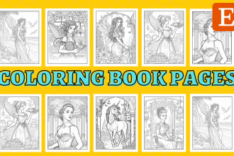 make unique coloring book and pages designs for KDP and etsy