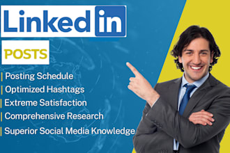 write professional engaging linkedin posts