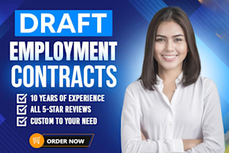 draft employment contract, agreement and nda