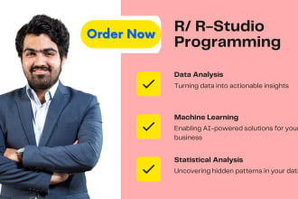 do data analysis, statistical analysis, and machine learning programming in r