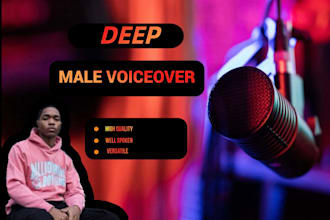 record a deep warm american male voiceover