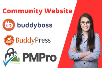 create social media or community website with buddyboss