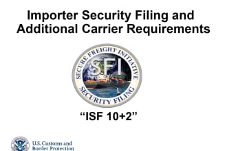 expert import security filing isf specialist