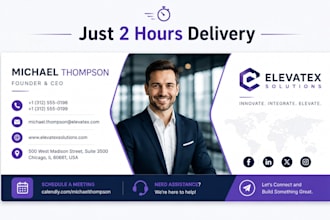 design modern HTML email signature for outlook, gmail