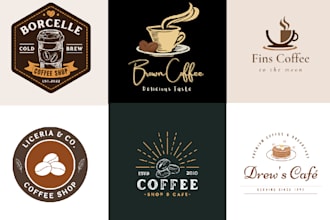 design unique and creative coffee shop logo for you