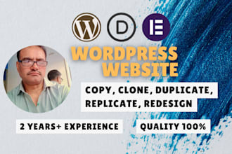 professionally redesign or clone your wordpress website using elementor