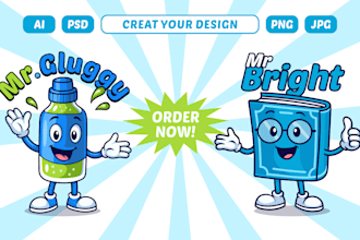 design a professional character,cartoon character logo