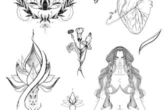 create a unique fine line tattoo design for you