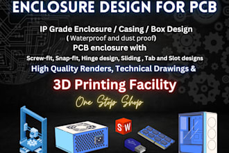 design pcb enclosure in solidworks for electronics products for 3d printing