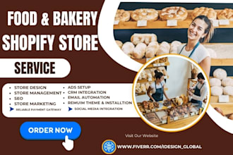 design chocolate pastry shop website, strawberry, food and bakery shopify store