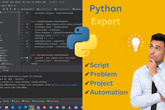 write python script, code, automation script, web scraper
