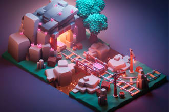 create 3d isometric illustration for you