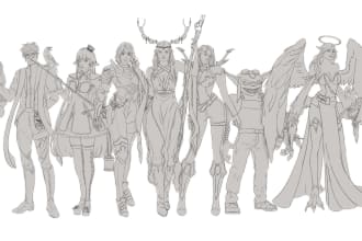 draw sketches for dnd,rpg and fantasy characters design
