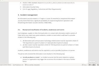 write incident response and managment report using nist,iso