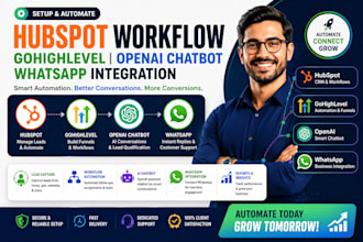 setup hubspot workflow gohighlevel openai chatbot whatsapp integration