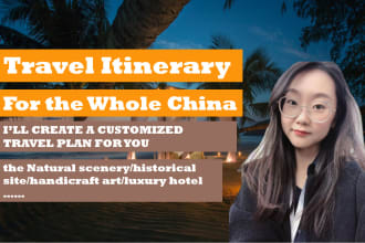 create a customized travel plan and itinerary for you