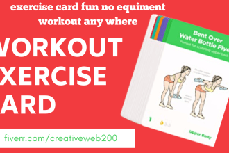 do design exercises, yoga, and workout flash cards designed