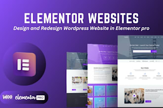 design and redesign wordpress website in elementor pro