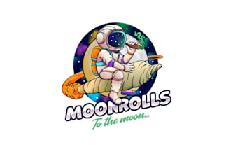 design hippest astronaut smoking cannabis logo