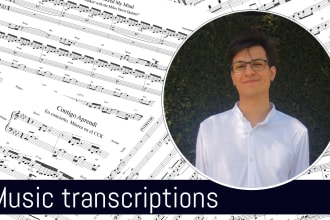 do a professional transcription of any audio to sheet music