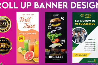 do a modern and attractive roll up banner design