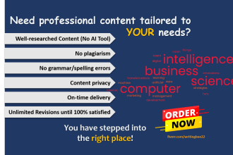 write reports, essays, proposals, surveys and summaries for you