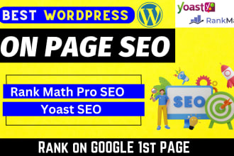 10 page on page optimization with rank math SEO or yoast for wordpress website