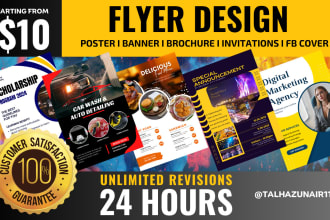 design a flyer, bifold, trifold, brochure, or poster using canva in 24 hours