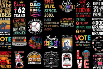 create a trendy unique t shirt design for print on demand