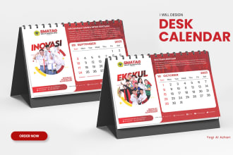 design professional desk calendar, wall calendar