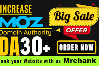 increase moz domain authority da30 plus