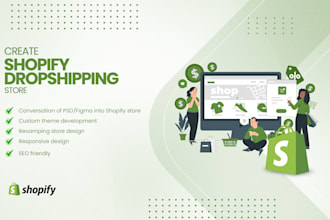 create shopify dropshipping store or shopify website