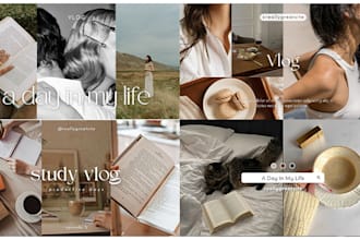 create aesthetic and trendy youtube thumbnails for vlogs